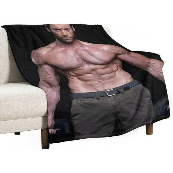 Soft and Comfortable Hugh Warm The Wool Jackman Blanket Fan Gift Suitable for Room Sofa Bed Car Lets Trip Camping Sofa Decoration Merch Fresh Love Stuff Blanket 30x40