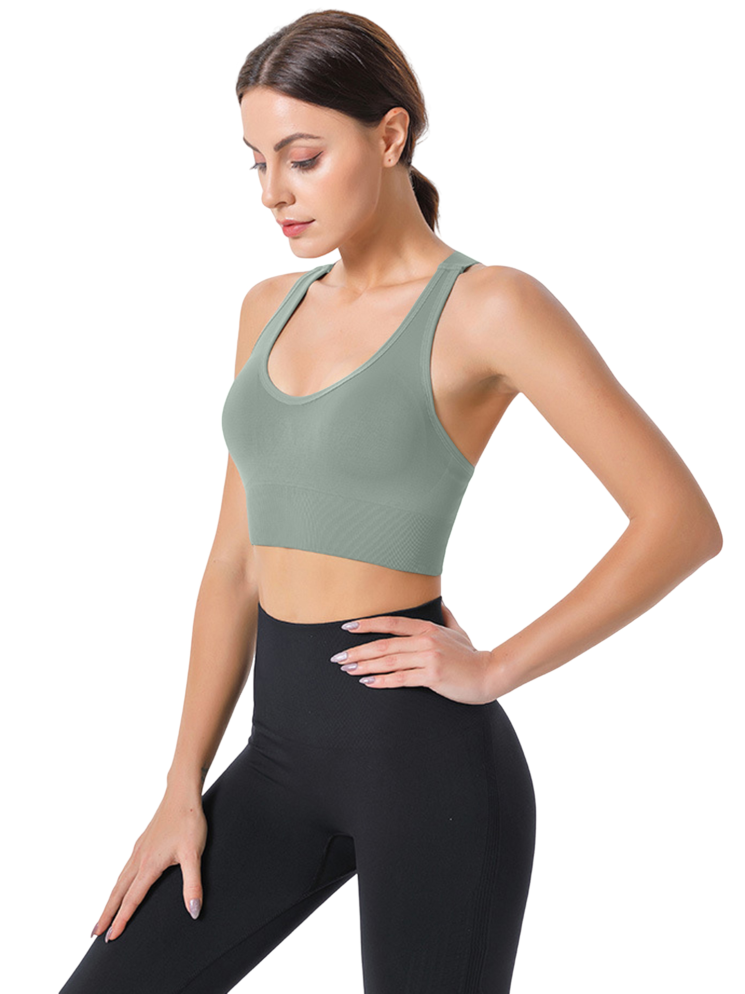 Hanerdun 3-Pack Women's Padded Seamless Sports Bra photo 8