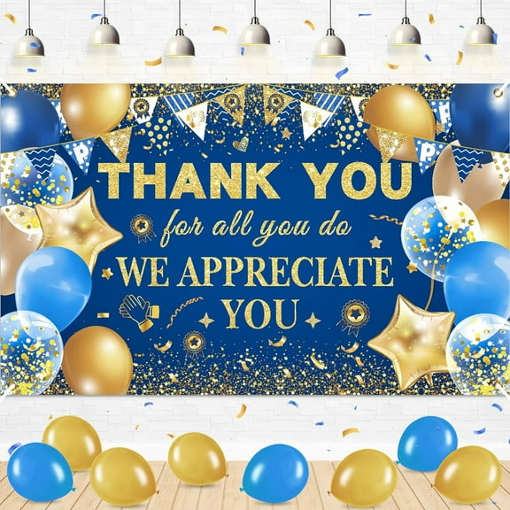 We Appreciate You Banner Thank You Banner Pastor Appreciation Decorations Banner Thank You For All You Do Backdrop Employee Staff Appreciation Gifts Teacher Doctor Graduation Appreciation Party Decor