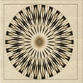 thumbnail image 1 of Ahgly Company Machine Washable Indoor Square Transitional Vanilla Gold Area Rugs, 5' Square, 1 of 7