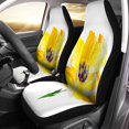 thumbnail image 1 of Juego de 2 fundas de asiento de coche ABPHQTO coloridas flores amarillas modernas Universal, 1 of 4