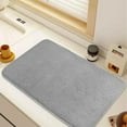 thumbnail image 1 of 【Curated Selection】Dish Drying Mat 20 X 15 Inch Absorbent Microfiber Dishes Drainer Mats Large Size Dish Drying for Kitchen Counter Rack Countertops, Kitchen Drying Mat, Grey, Style B, 38*50Cm, E, 1 of 5
