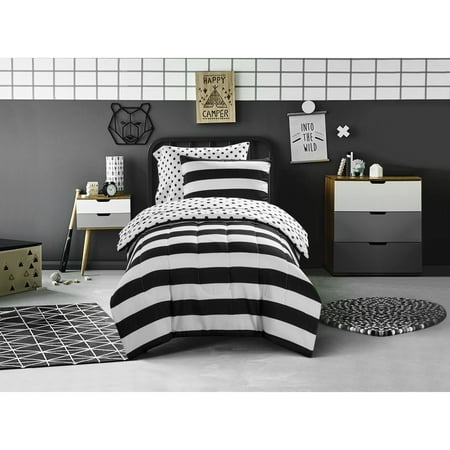 Mini Mod Striped Polka Dot Comforter Set