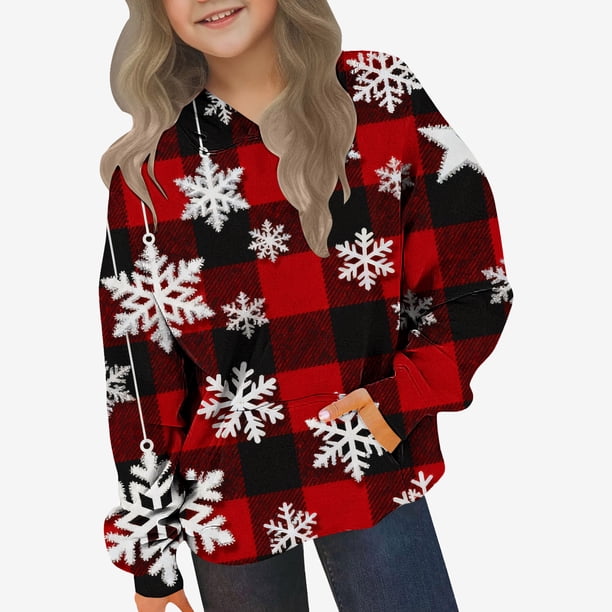 Sudadera con capucha para niñas y niños, sudadera de manga larga con cuello redondo y estampado de moda, jersey con bolsillo, sudadera de poliéster para niñas