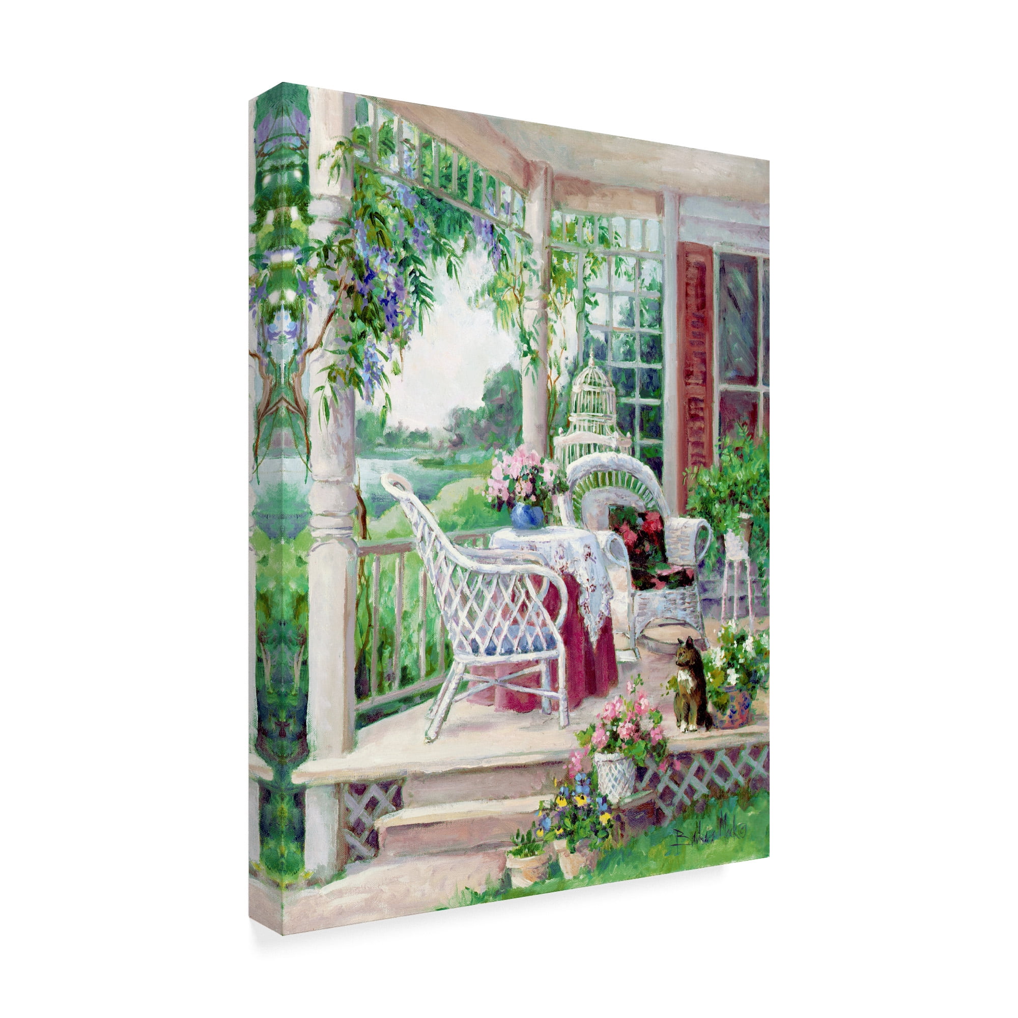 Trademark Fine Art 'Afternoon On The Veranda' Canvas Art by Barbara Mock