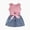 A11 Pink, variant on kaprioy Toddler Girl Clothes Toddler Baby Girl Summer Outfit 9 12 18 24 Months 2T 3T 4T Round Neck Lace Sleeve Tank Top and Skirt 2 Pcs Clothes Set