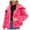 Hot Pink, variant on YDFCWXW Women's Fur Cropped Coat Long Sleeve Open Front Winter Jacket Plus Size Fluffy Puffer Overcoat Hot Pink, 3XL