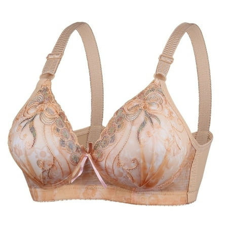 

Utoimkio Bras for Women Push Up Woman s Solid Color Comfortable Hollow Out Perspective Bra Underwear No Rims