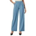 thumbnail image 4 of Fashionable Women's Stretch Work Business Casual Pocketed Western Pants, Sky Blue, M, 4 of 4