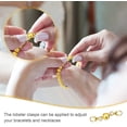 thumbnail image 4 of 10 Pieces Locking Magnetic Jewelry Clasps Round Magnetic Lobster Clasps Locking Closures Bracelet Necklace Clasps Extender for Jewelry Bracelet Necklace Making, 0.3 Inch (Gold), 4 of 5