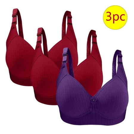 LLYWEY Sports Bras for Women Plus Size Clearance Padded Sports Bras Women Push up Ladies Demi Cup Bra Style-1257 Women s Plus Multiway Bra Feature Adult Female Yoga Sports Bras Purples 36B