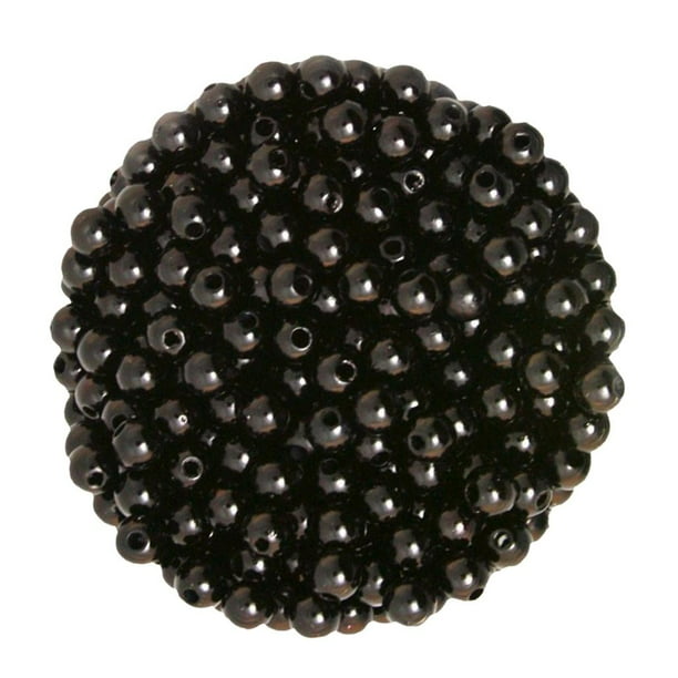 Juego de 500 Perlas Artificiales Redondas 6 Perlas Perlas Decorativas Perlas Artesanales con Negro