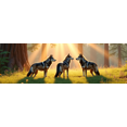 thumbnail image 3 of Forest Theme Wolf Image Backdrop Banner Decorative Party Background Photography Props Event Decoration Birthday Celebration Supplies, 3 of 3