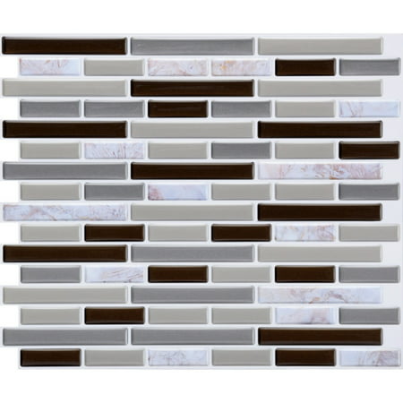 Removable Mosaic Wall Sticker Tile Paper Self-adhesive Home Kitchen Wall Decor