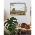 thumbnail image 3 of Drsoum Vintage Prairie Wildflower Wall Art 11x14in Natural Framed Rustic Retro Farmhouse Landscape Prints Classic Decorations for Living Room Bedroom, 3 of 6