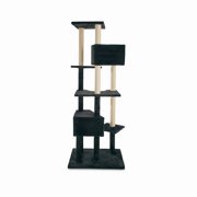 Animaze 6-Level Black Cat Tree, 76 H