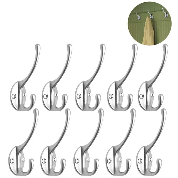 Vintage Coat Hooks 10 Pieces Wall Hooks Towel Hooks Metal Hat Hooks Coat  Hooks Double Coat Hooks Ideal for Bathroom Kitchen Office Toilet Shopping  Mall 