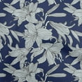 thumbnail image 1 of oneOone Viscose Chiffon Dark Blue Fabric Florals Sewing Material Print Fabric By The Yard 42 Inch Wide, 1 of 6