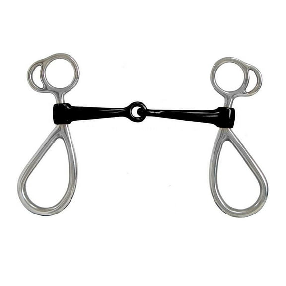 AJ Tack Sweet Iron Short Shank Bit with Large Rein Loops