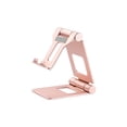thumbnail image 2 of Matsuzay Soporte para teléfono móvil Plegable Ajustable Soporte de plástico portátil para teléfono inteligente Soporte para organizador de tabletas Electrónica Oro rosa, 2 of 6