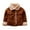 Brown, variant on Curuila Toddler Boys Coat Long Sleeve Solid Button Warm Winter Mid-Length Outerwear Yellow Size 6-12 Months