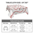 thumbnail image 7 of Wukai Baseballs Waterproof Tablecloth for Kitchen Dining, Fits Square Tables for 2-4 Seats -54"x54", 7 of 7