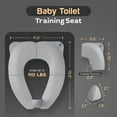 thumbnail image 5 of Baby Proof Me Essentials Foldable Toddler Toilet Seat Cover, Travel Potty Seat with Splash Guard, Gray, 5 of 9