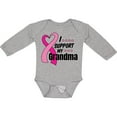 thumbnail image 3 of Inktastic Breast Cancer Awareness I Support My Grandma Pink Ribbon Boys or Girls Long Sleeve Baby Bodysuit, 3 of 5