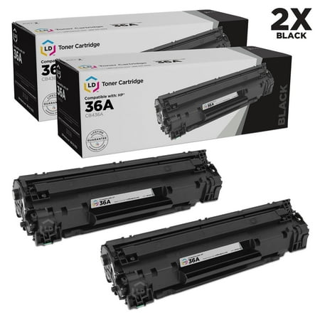 LD Products Compatible Replacement Laser Toner Cartridges for CB436A (36A) Black (2 Pack) This bulk set includes 2 Black 36A/CB436A laser toner cartridges. The LD compatible CB436A (36A) Black laser toner cartridge is professionally manufactured by LD Products. This is not an original brand cartridge and it was not manufactured by the original printer manufacturer. This newly built cartridge from LD Products may contain new and used parts. It is an excellent choice over OEM CB436A (36A) Black laser toner cartridges. This combo set works with the following LaserJet printers: M1522N MFP  M1522NF MFP  P1505 and P1505N.
