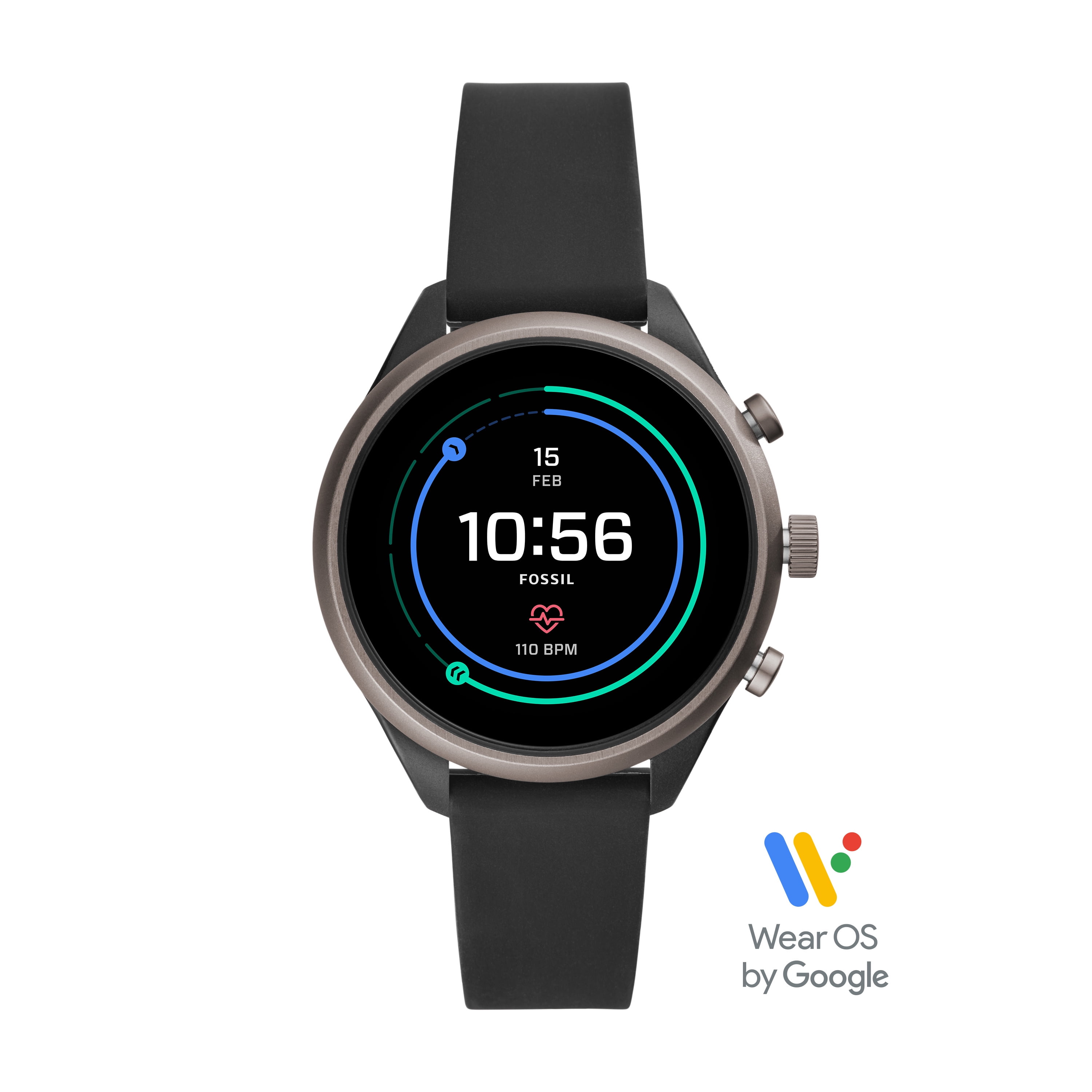 Fossil Sport Women's Smartwatch â Black Silicone 41mm â Powered with Wear OS by Google⢠â Deal