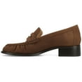 thumbnail image 3 of Journee Womens Danna Ruched Round Toe Block Heel Comfort Penny Loafer, 3 of 10