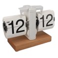 thumbnail image 1 of Horloge Numérique Rabattable, Horloge Rétro Moderne avec Base en Bois, Bouton de Réglage du Temps, Horloge à Engrenages Internes pour Salon Bureau Design Vintage Cadeau, 1 of 7
