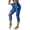 thumbnail image 3 of Brythos Women's Cropped Leggings - Printed Cropped Trousers With Pockets,Multicolor,XXXXL, 3 of 5
