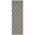 thumbnail image 1 of Safavieh Courtyard Anthracite Indoor Outdoor Rug - Runner 2'3" x 14', 1 of 1