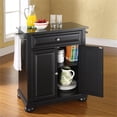 thumbnail image 3 of Bowery Hill Solid Black Granite Top Kitchen Island, 3 of 6