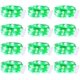 thumbnail image 1 of Paquete de 12 luces de hadas Led verdes, luces de cadena a batería, alambre de plata impermeable de 7 pies 20 Feliz Sencillez, 1 of 5