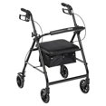 thumbnail image 1 of Drive Medical R726BK Déambulateur Pliable avec Siège, Noir, 1 of 4
