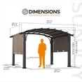 thumbnail image 3 of Sunjoy 10x12x8.1  arched roof Heat transfer Post Metal Pergola with Canopy, 3 of 11