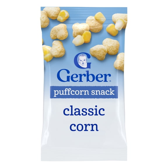 Gerber Toddler Snacks, Classic Corn Puffcorn Snack, Kernel Free, Toddler Food 1.23 oz