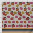 thumbnail image 2 of oneOone Silk Tabby Fabric Stripe & Floral Panel Printed Fabric 1 Yard 42 Inch Wide, 2 of 3