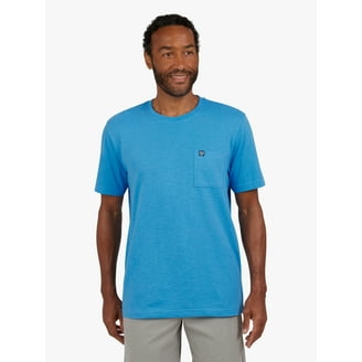 Free Assembly Men's Jacquard Stripe Pocket Tee with Short Sleeves