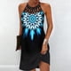 thumbnail image 2 of Vestido de playa con tirantes estampados huecos sin mangas con cuello redondo de verano para mujer Pompotops ghjkhdj5977, 2 of 5