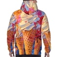 thumbnail image 7 of Sikiie Trio Of Dripping Cones Men's Hoodie, Essentials Hoodie, Sweatshirt, Pullover Hooded Sweatshirt for Men-XX-Large, 7 of 7