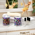 thumbnail image 4 of Yayeee 4 Pack Qtip Holder Bathroom Cotton Swab Canister with Lid Clear Dispenser Set, Green Wavy Plaid, 4 of 6