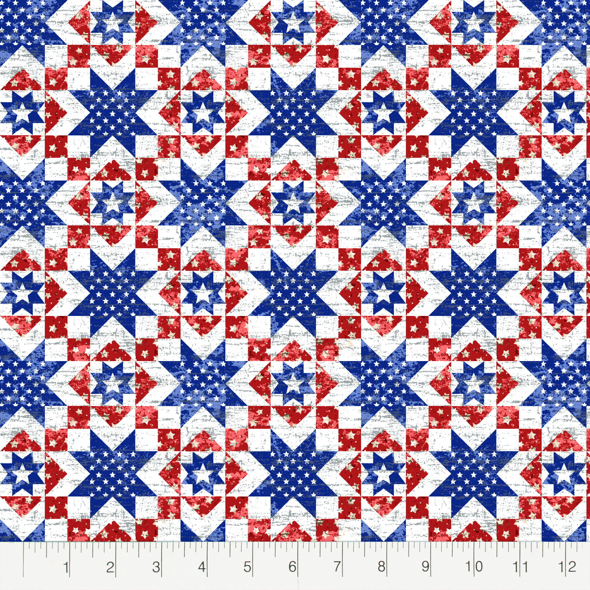 Create It 18"x21" Cotton Patriotic Precut Sewing & Craft Fabric Bundle, Multicolor 15 Piece