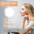 thumbnail image 3 of Vanity Lights for Mirror, DIY Hollywood Lighted Makeup Vanity Mirror with Dimmable Lights, Stick on LED Mirror Light Kit for Vanity Set, Plug in Makeup Light for Bathroom Wall Mirror, 10-Bulb, 3 of 7
