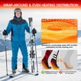 thumbnail image 3 of Lobmouse Heated Socks for Men Women, 8000mAh Rechargeable Electric Socks, Battery Operated Socks Foot Warmer Socks for Men Women,Outdoor Hunting Skiing Cycling Camping Hiking,Non-APP Control, 3 of 6