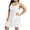 White, variant on Dealovy Plus Size Dress for Women Casual Sleeveless Tank Dress Crewneck Ruffle Solid Color Sundress Summer Cover U.S