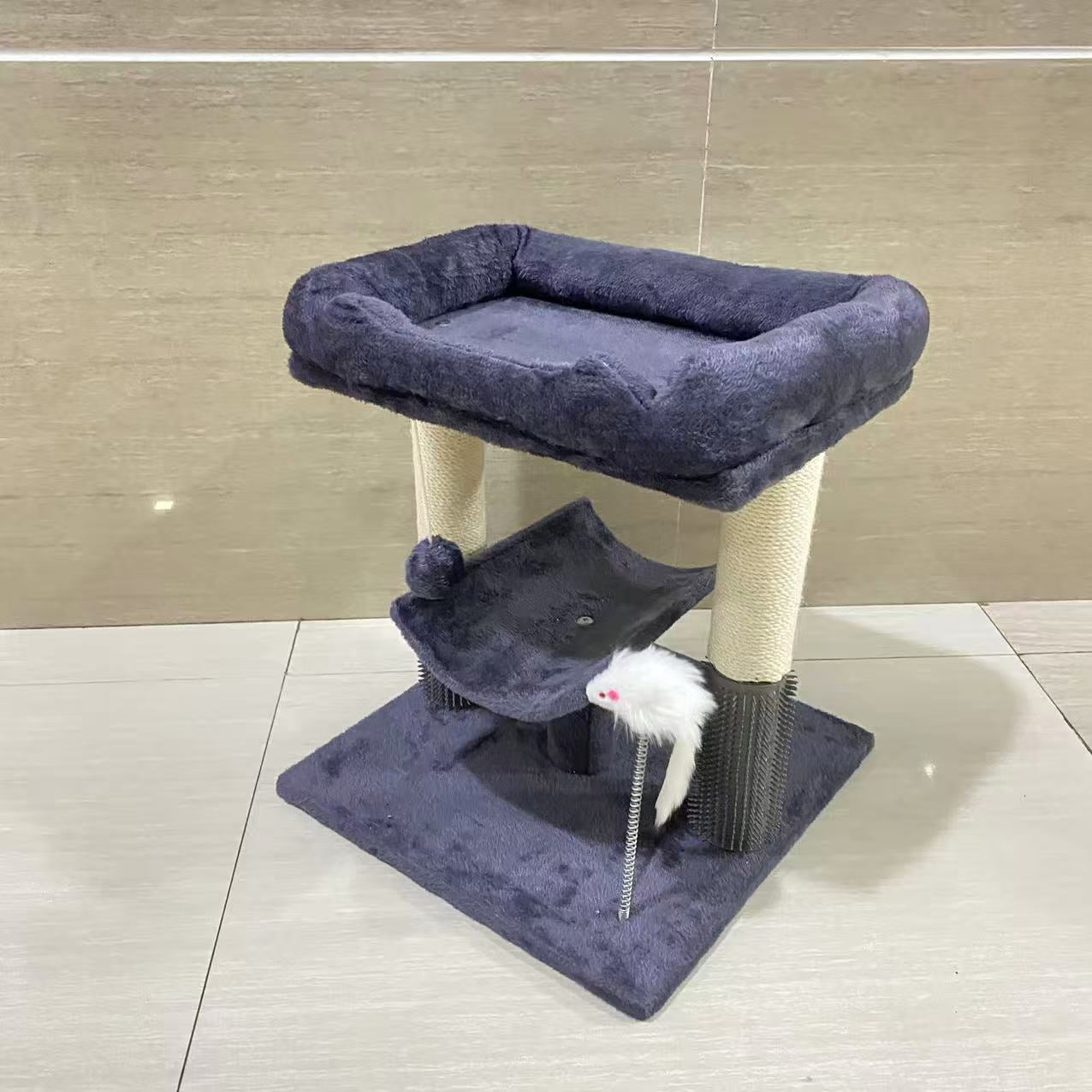 NURTURIA Pet furniture,Cat Tree Tower for Indoor Cats, Tall Cat Scratching Post with Large Bed for Maine Coon Big Cats, Sisal Cat Scratcher with Soft Perch & Hammock