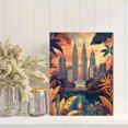 thumbnail image 2 of Petronas Twin Towers Sunset Canvas Print/Wall Art， Suitable for Living Room， Bedroom， Office， Hotel Lobby， and Modern Apartment Decoration., 2 of 8
